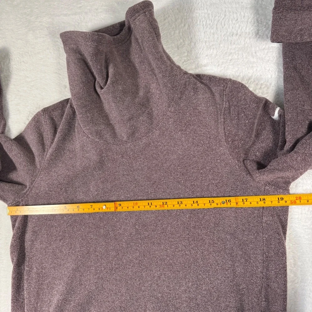 Nike Pullover Womens Small Purple Cowl Neck Dri-FIT Fleece‎ Embroidered Logo Zip